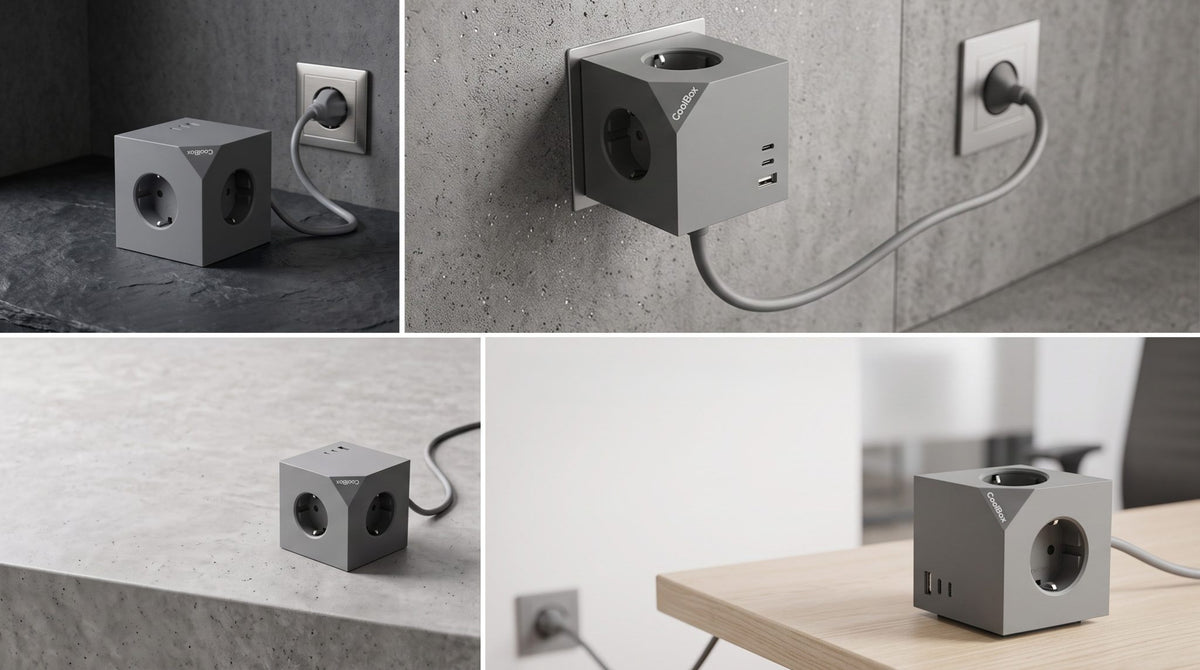 Coolbox CUBIK 3 Enchufes Cubo Magnético Carga USB - imagem 6