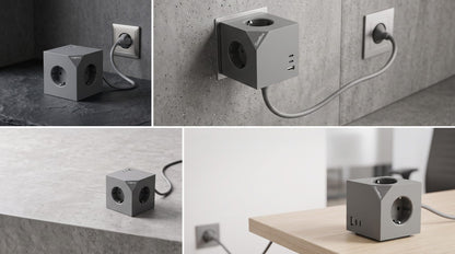 Coolbox CUBIK 3 Enchufes Cubo Magnético Carga USB - imagem 6