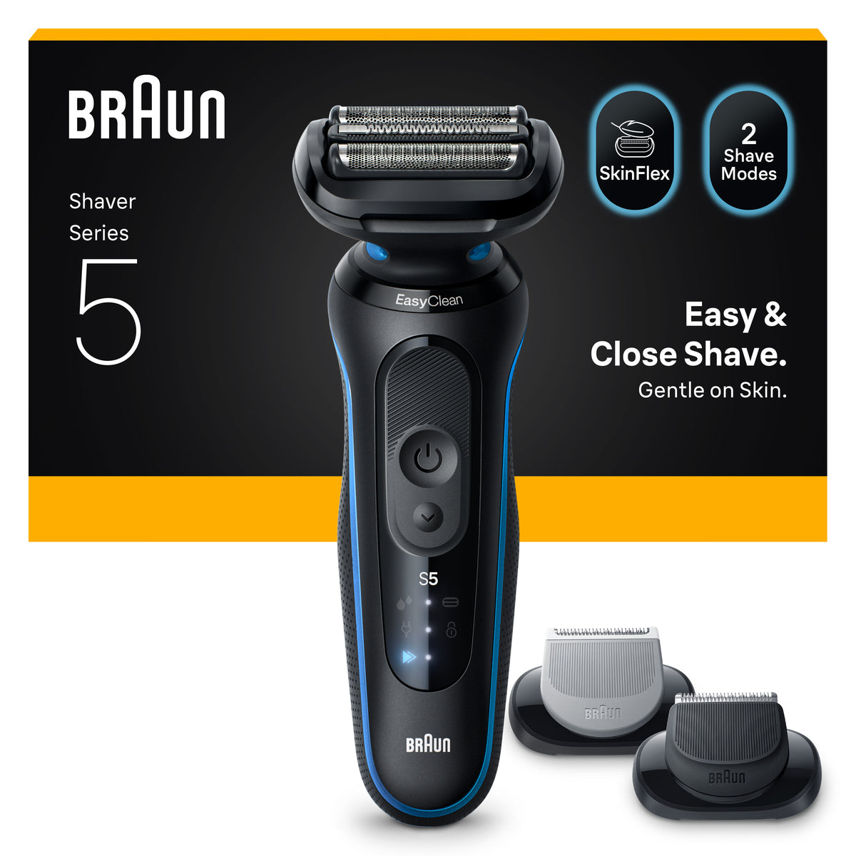 Máquina de Barbear Braun Série 5 52-B1650s / 645249 azul - imagem 3
