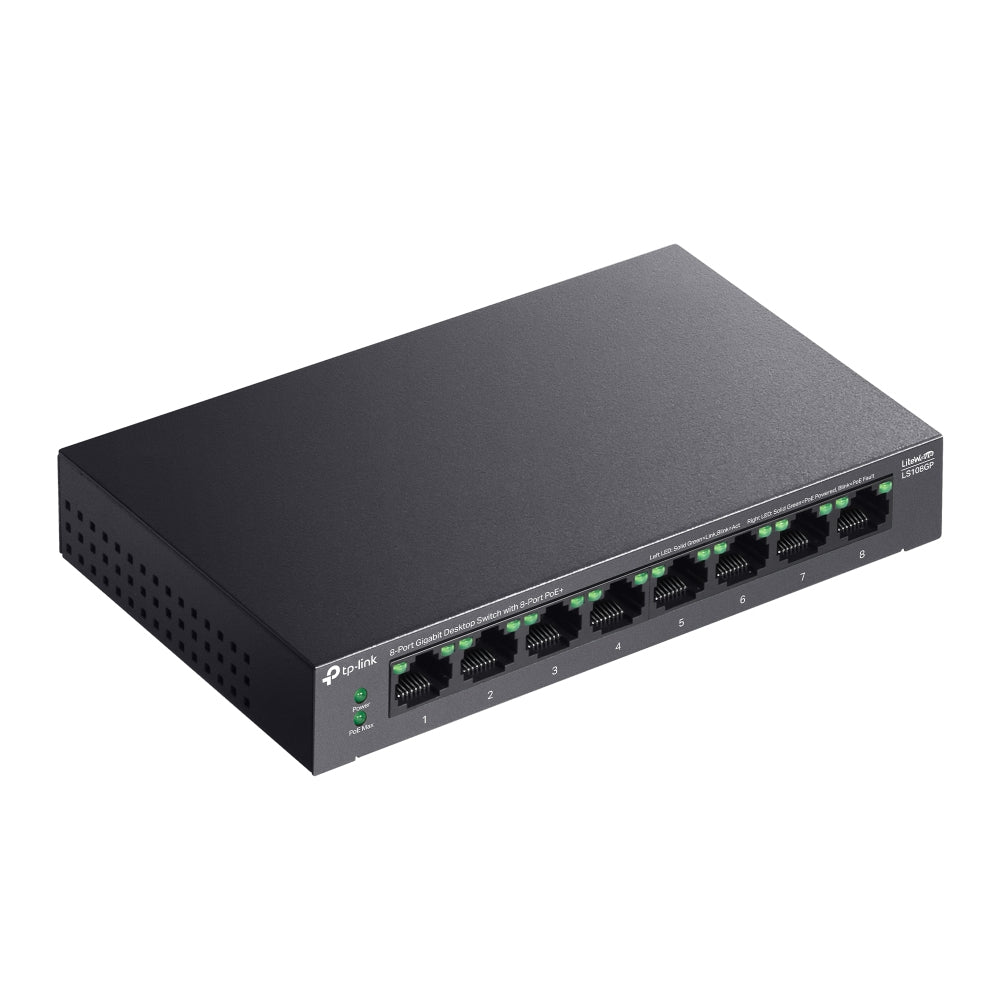 Switch de Rede TP-Link LS108GP 8xGb PoE+ 62W Desktop - imagem 8