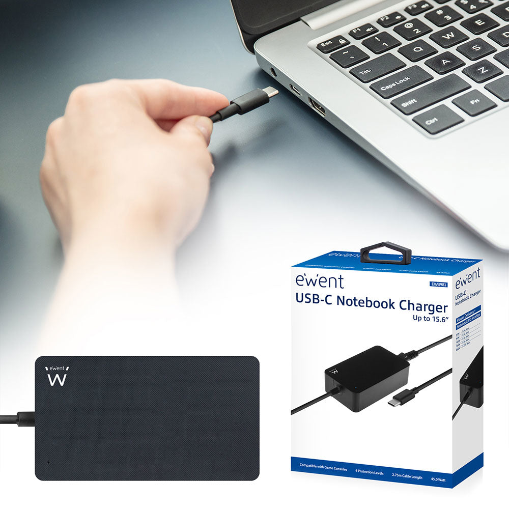 Carregador para Portátil Ewent SLIM DE Portátil USB-C DE 45W - imagem 4
