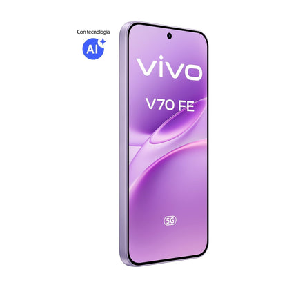 Vivo V70 FE 8GB/ 256GB/ Smartphone de 6,83" / 5G/ Roxo / Inclui Cargador + auscultadores