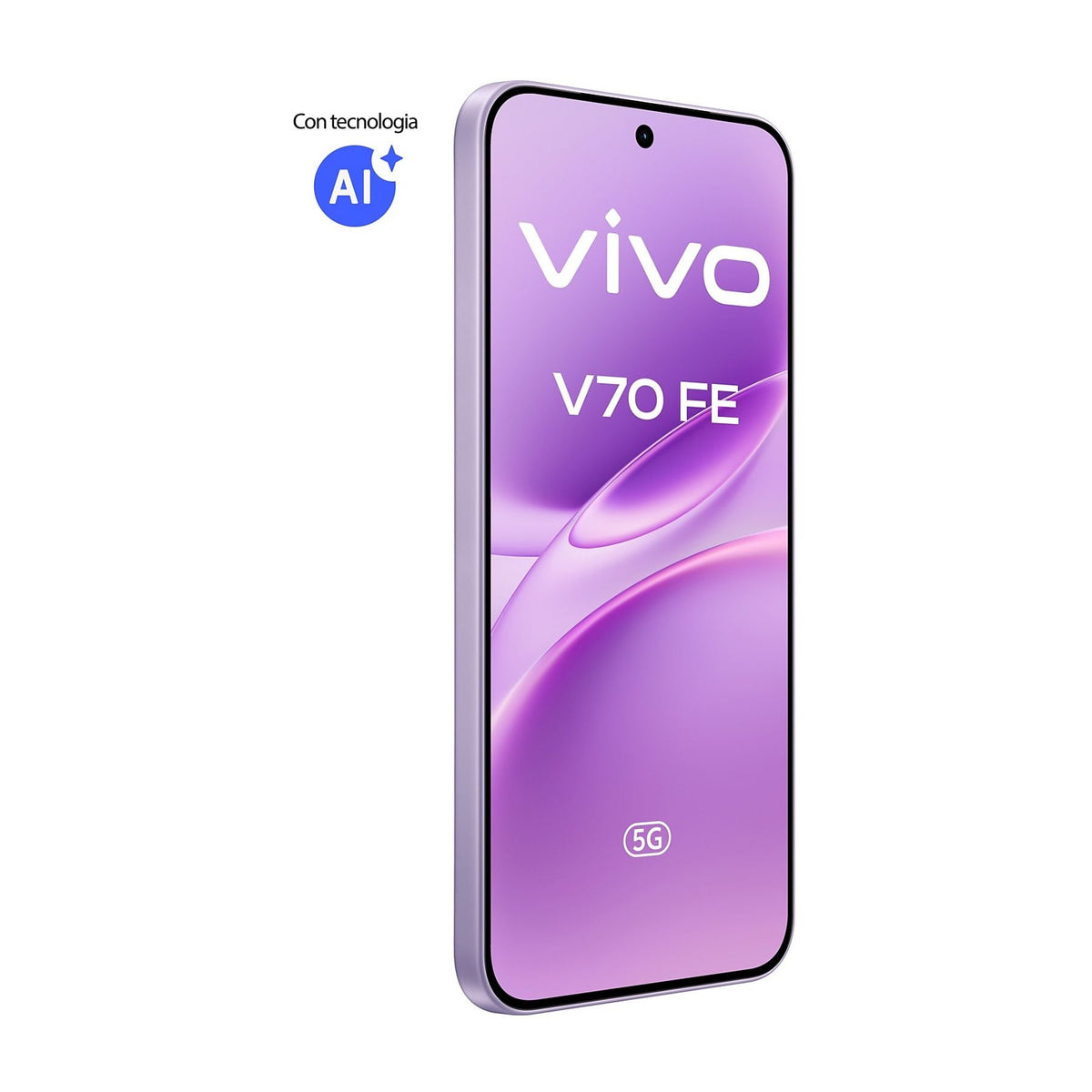 Vivo V70 FE 8GB/ 512GB/ Smartphone de 6,83" / 5G/ Roxo / Inclui Cargador + auscultadores