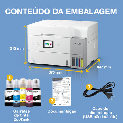 Impressora multifunções Epson Ecotank ET-4956 Branco - imagem 12