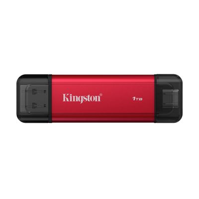 SSD Kingston Dual portátil – 1 TB – USB 3.2 Gen 2 – vermelho