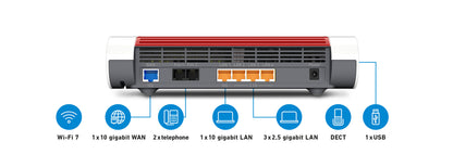 Router Fritz!Box 4690 WiFi7 1x10G WAN 1x10G 3x2,5G - imagem 6
