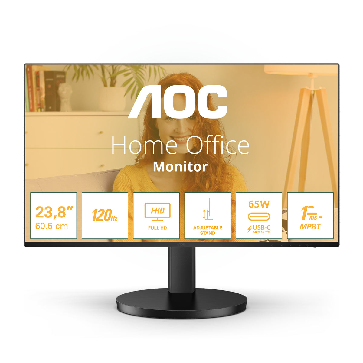 Monitor Profissional AOC 27B3CF2 27"/ Full HD / Multimédia / Ajuste em altura