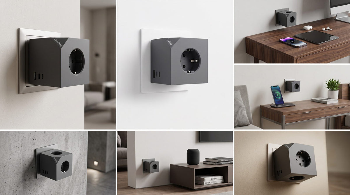 Coolbox CUBIK Base 3 Enchufes Carga USB C+A - imagem 6