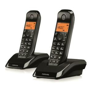 Telefone sem Fios MOTOROLA S1202 Telefono DECT DUO Preto