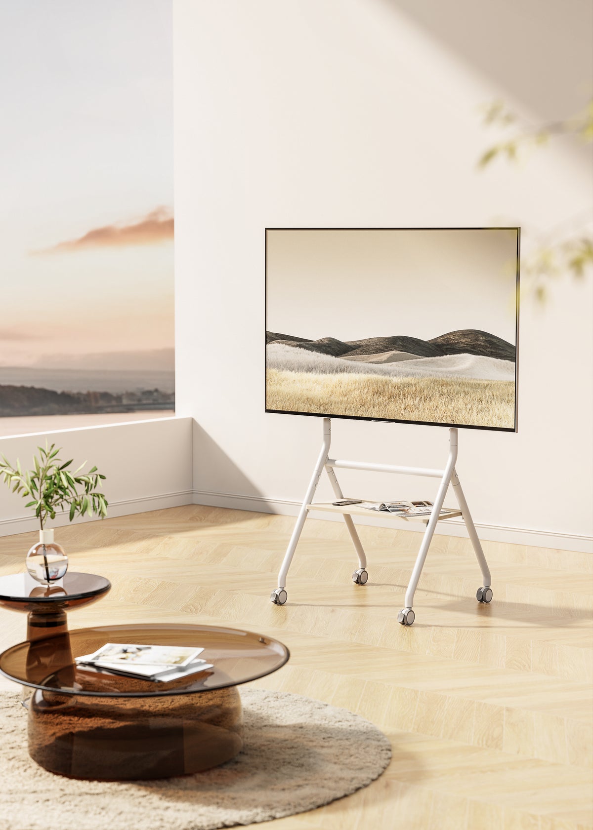 Suporte TV EWENT DE SUELO DE 37" A 86" altura AJUS - imagem 4