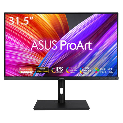 Monitor Profissional Asus ProArt PA328QV Ecrã de 31,5" / WQHD / Multimédia / Ajustável em altura / Preto