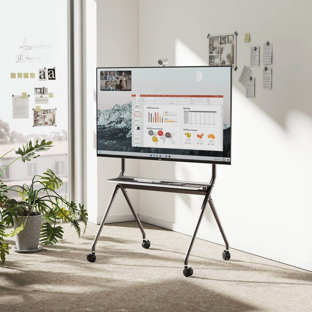 EWENT EW1542 Soporte de suelo com ruedas 50"-86" - imagem 9