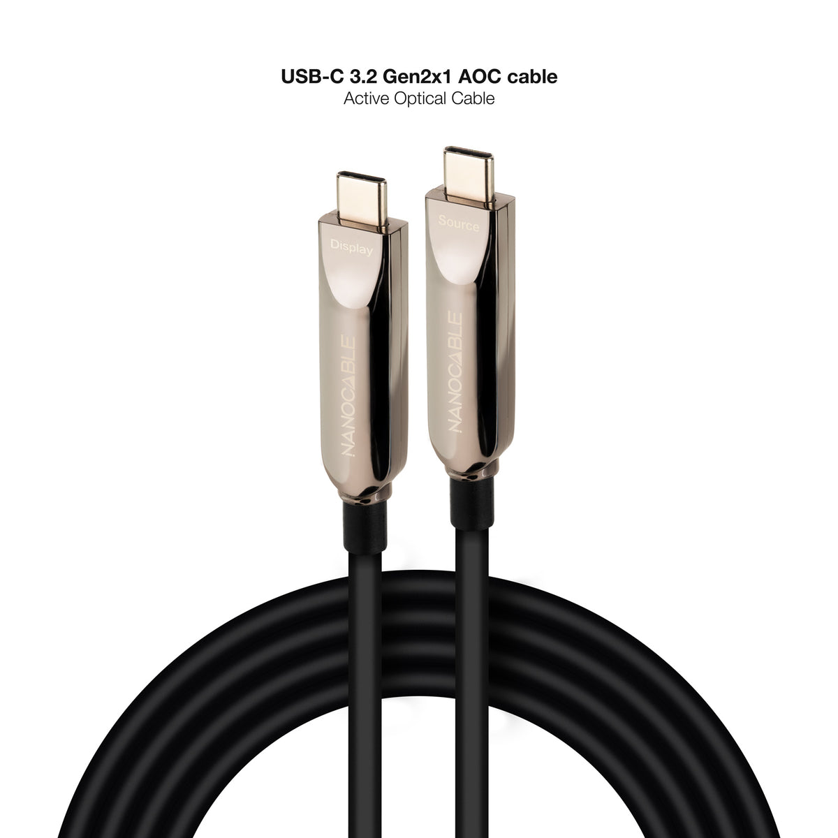 Cabo USB Nanocable Cabo USB3.2 Gen2x1 AOC 60W 8K, 10m - imagem 27