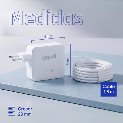 Carregador para Portátil iggual tipo C 140W MacBook - imagem 9