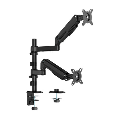 Suporte de mesa com contrapeso para 2 monitores Aisens DT32TSR-453/ giratório/ inclinável/ 9kg