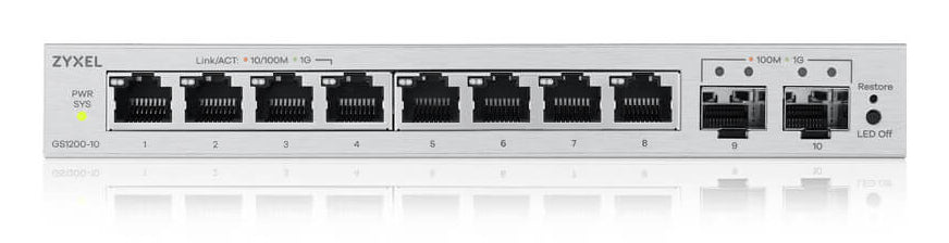 Switch de Rede ZyXEL GS1200-10V3 8xGbE 2xSFP - imagem 7