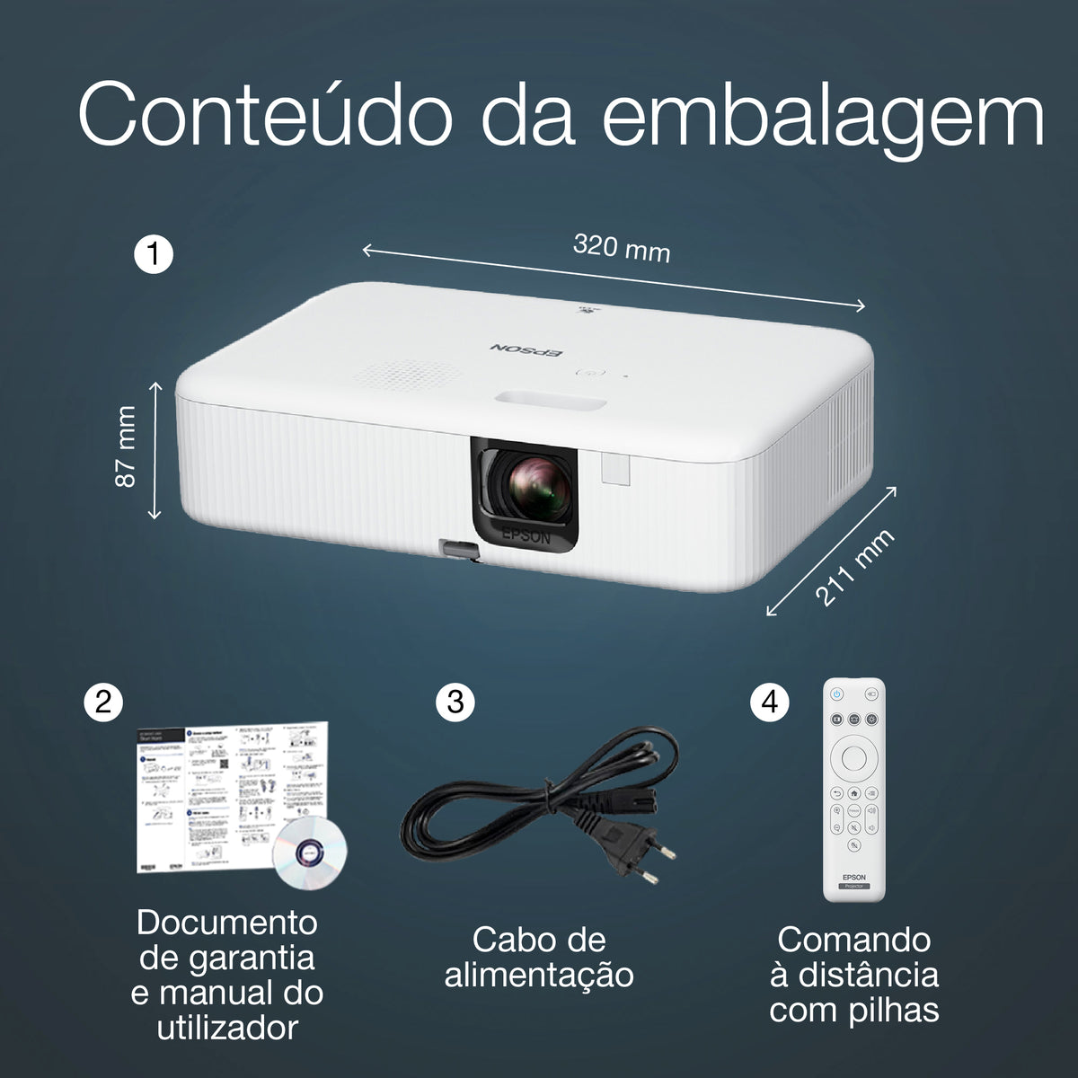 Projetor Epson CO-FH02 FHD AndTV 3000L HDMI USB - imagem 7
