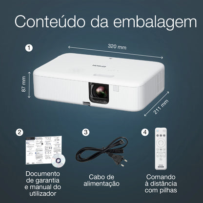 Projetor Epson CO-FH02 FHD AndTV 3000L HDMI USB - imagem 7