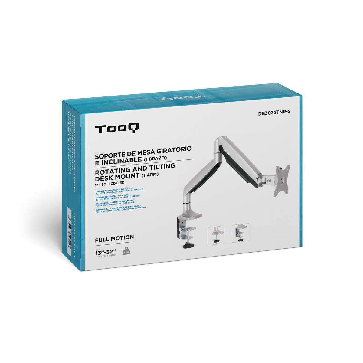 Suporte TV TooQ mesa incli/gira 1 brazo 13" a 32" - imagem 14