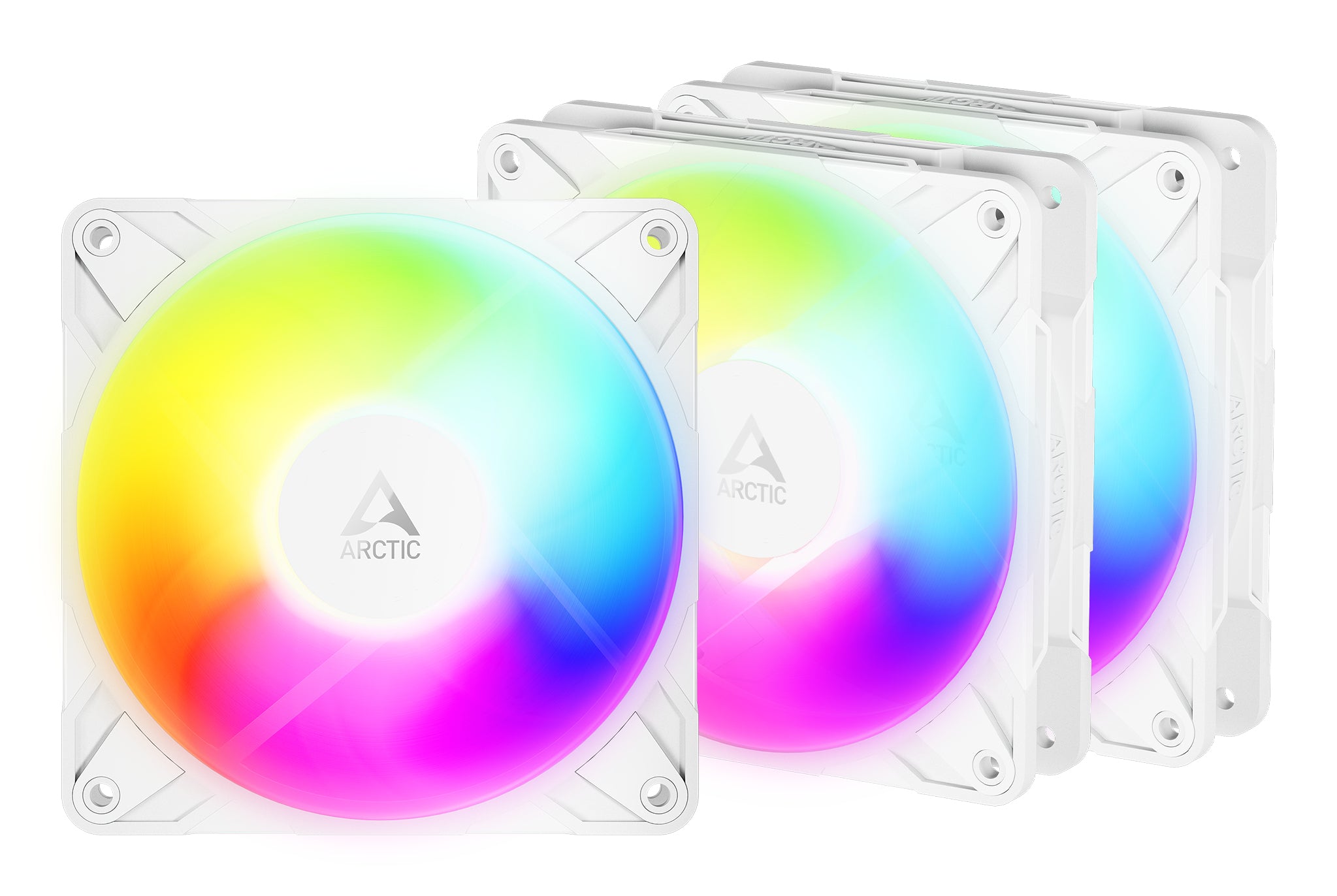 Pack de 3 Arctic P12 Pro Reverse A-RGB/ 12cm/ Fan Branco