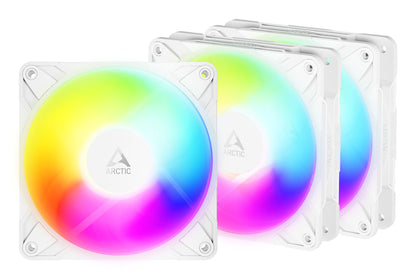 Pack de 3 Arctic P12 Pro Reverse A-RGB/ 12cm/ Fan Branco