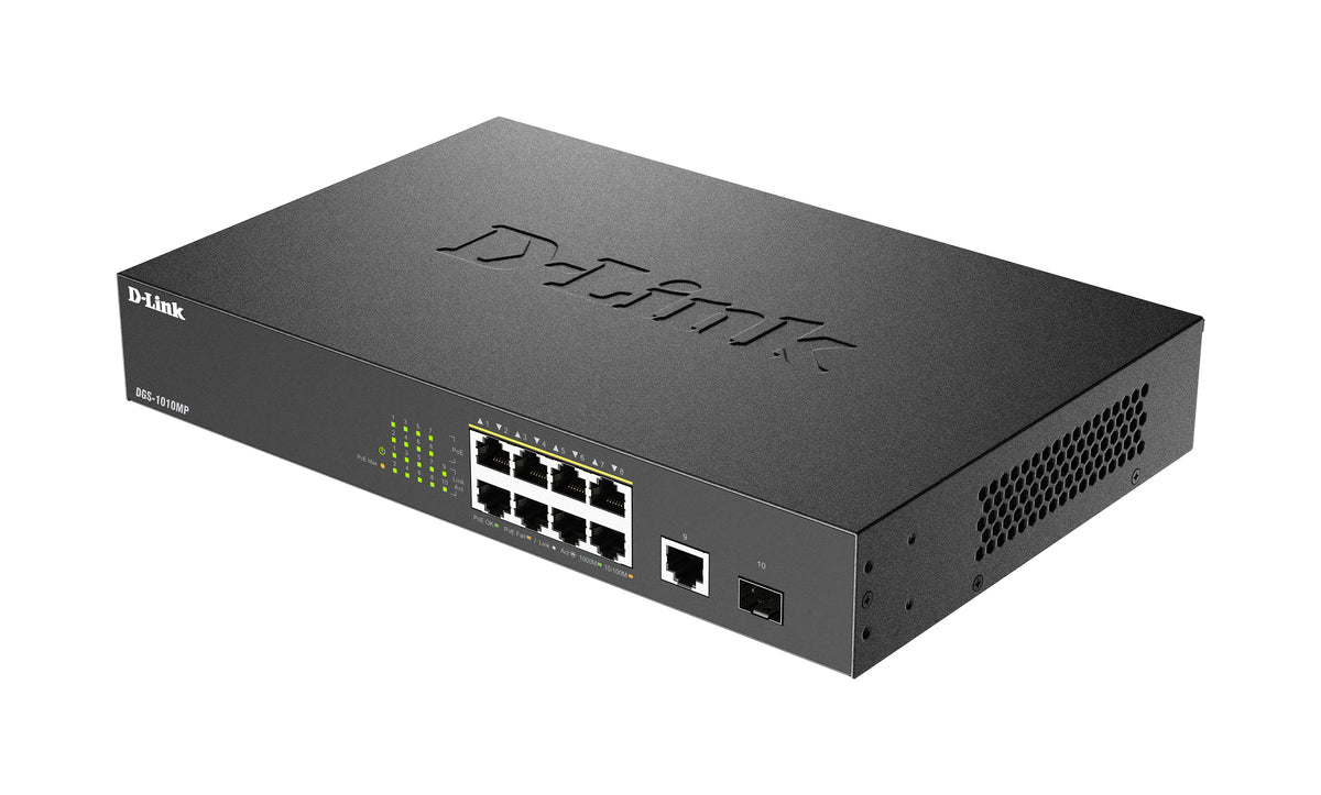 Switch de Rede D-Link DGS-1010MP/E 8xG PoE 1xG Up 1xG SFP - imagem 6
