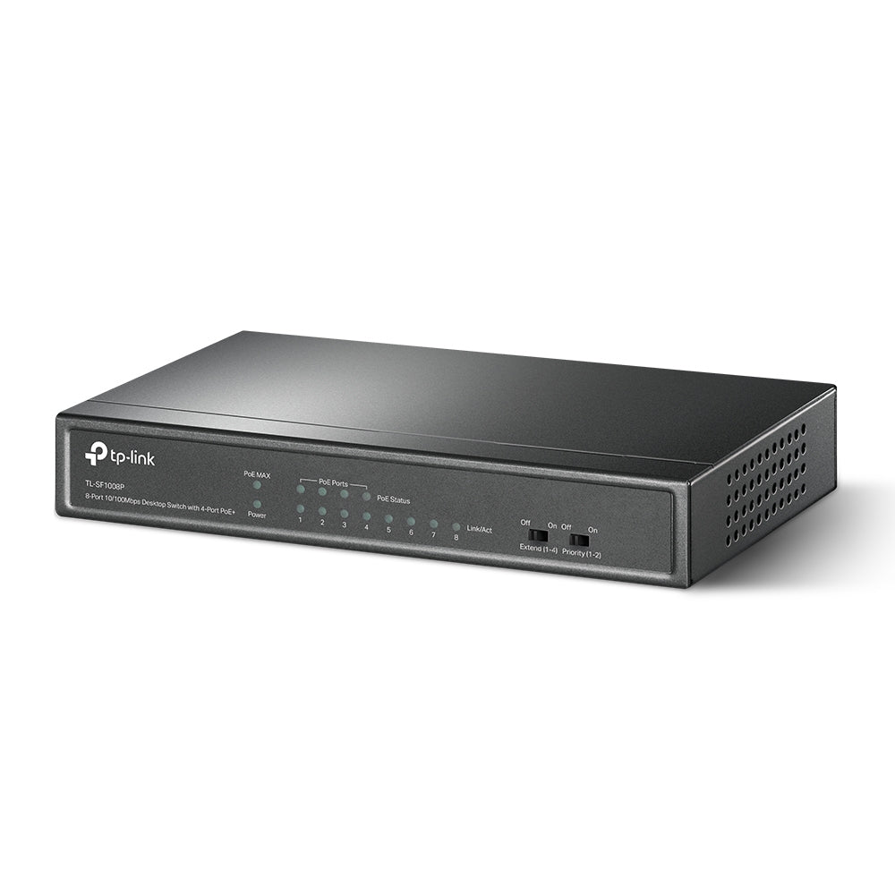 Switch de Rede TP-LINK TL-SF1008P 8x10/100Mbps 4xPoE Metal - imagem 6