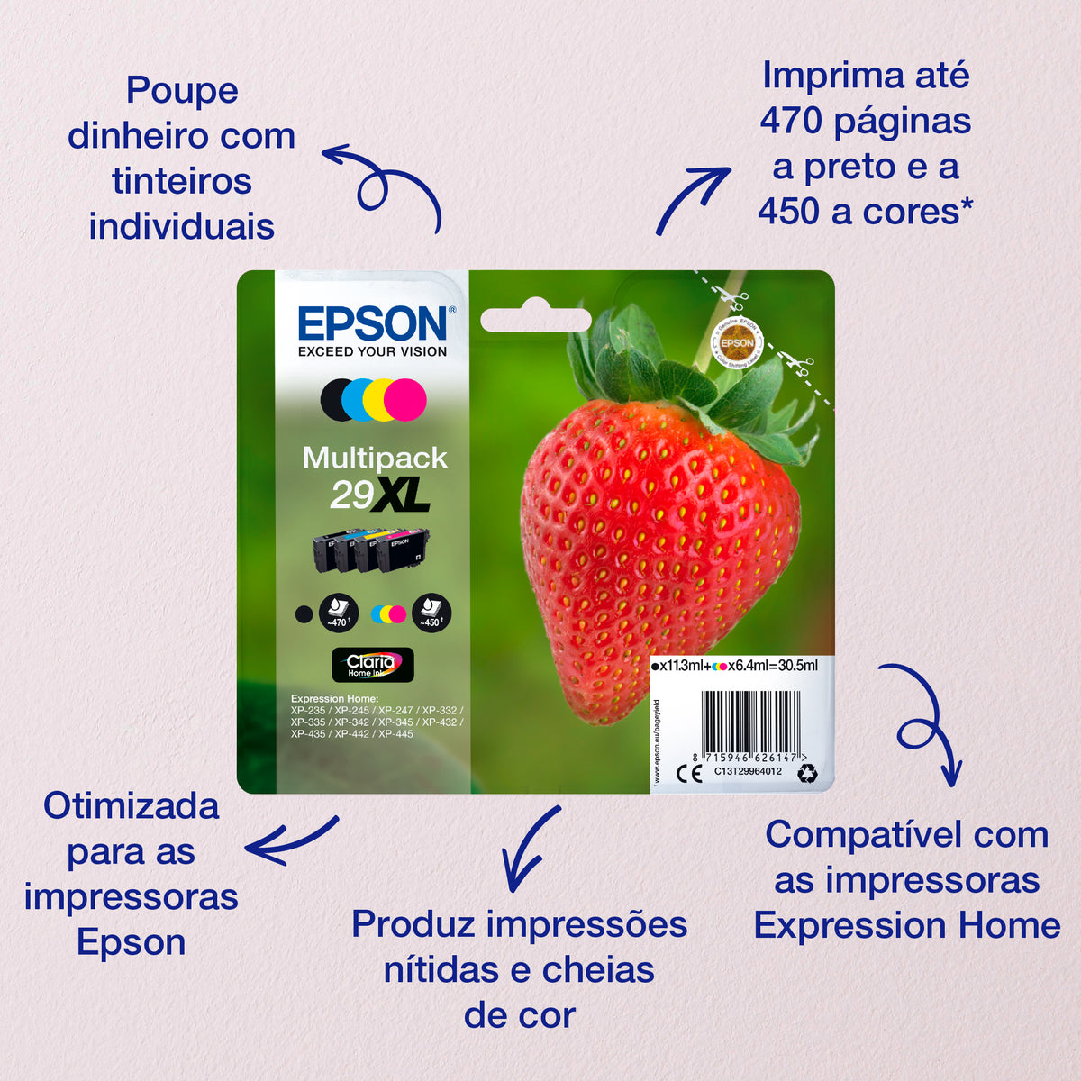 Epson Ink 29 / C13T29864012 BK,C,M,e Multipack