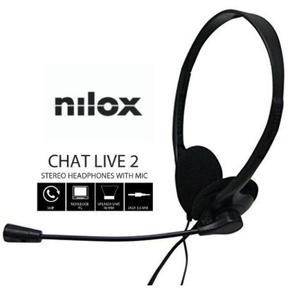 Nilox auscultadores NXCM0000004 Doble Jack Preto