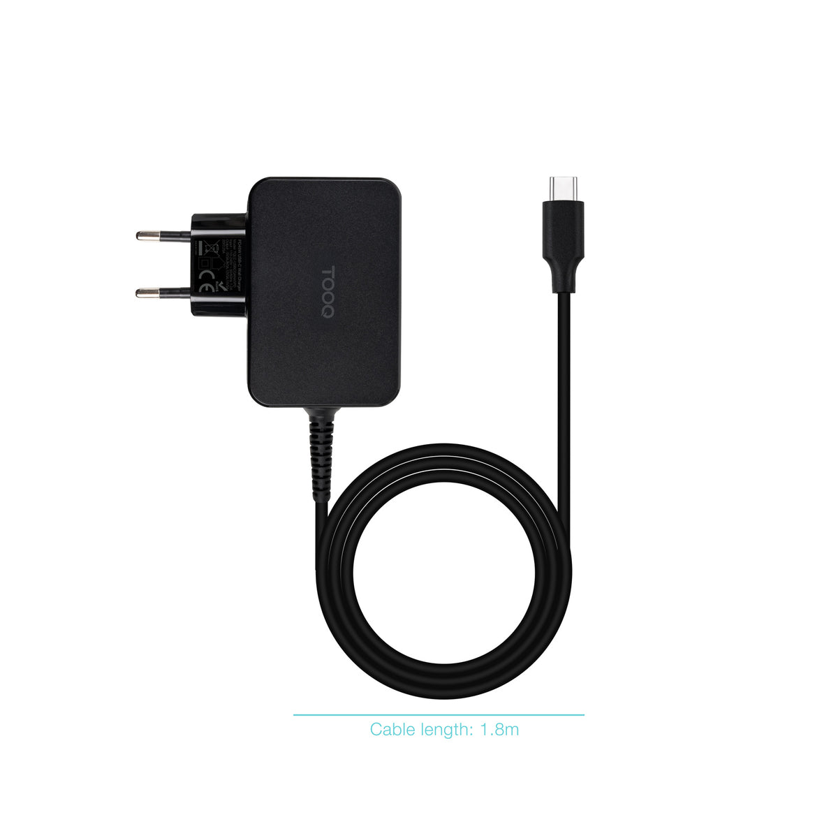 Carregador para Portátil Tooq GAN USB-C PD 45W Preto - imagem 7