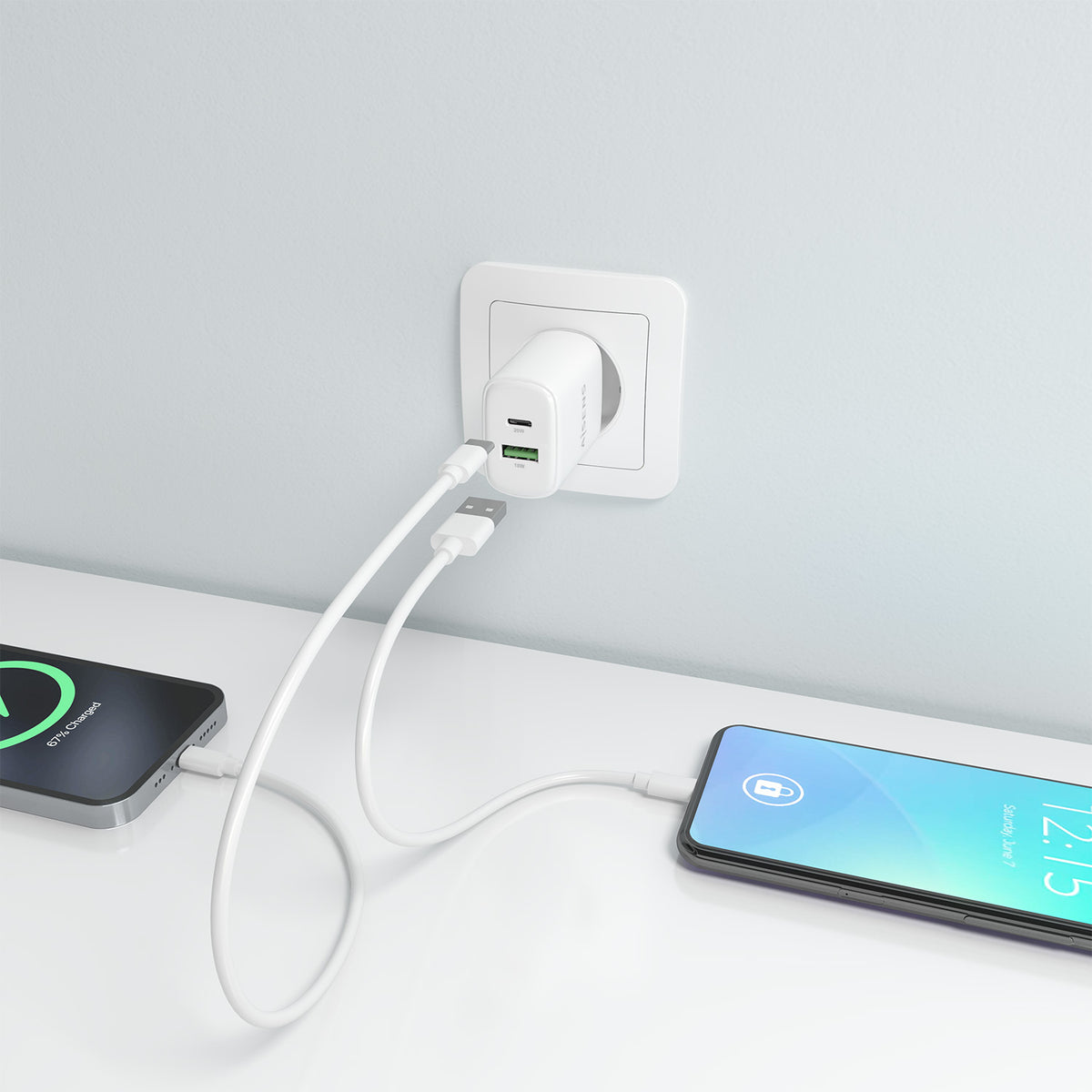 Carregador Aisens GaN 20W USB-C PD 3.0 USB-A QC3.0 - imagem 6