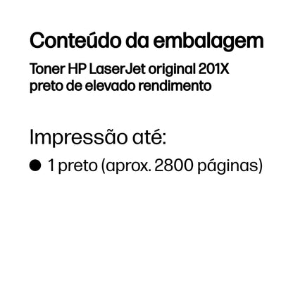 HP Toner 201X / CF400X preto XL - imagem 4