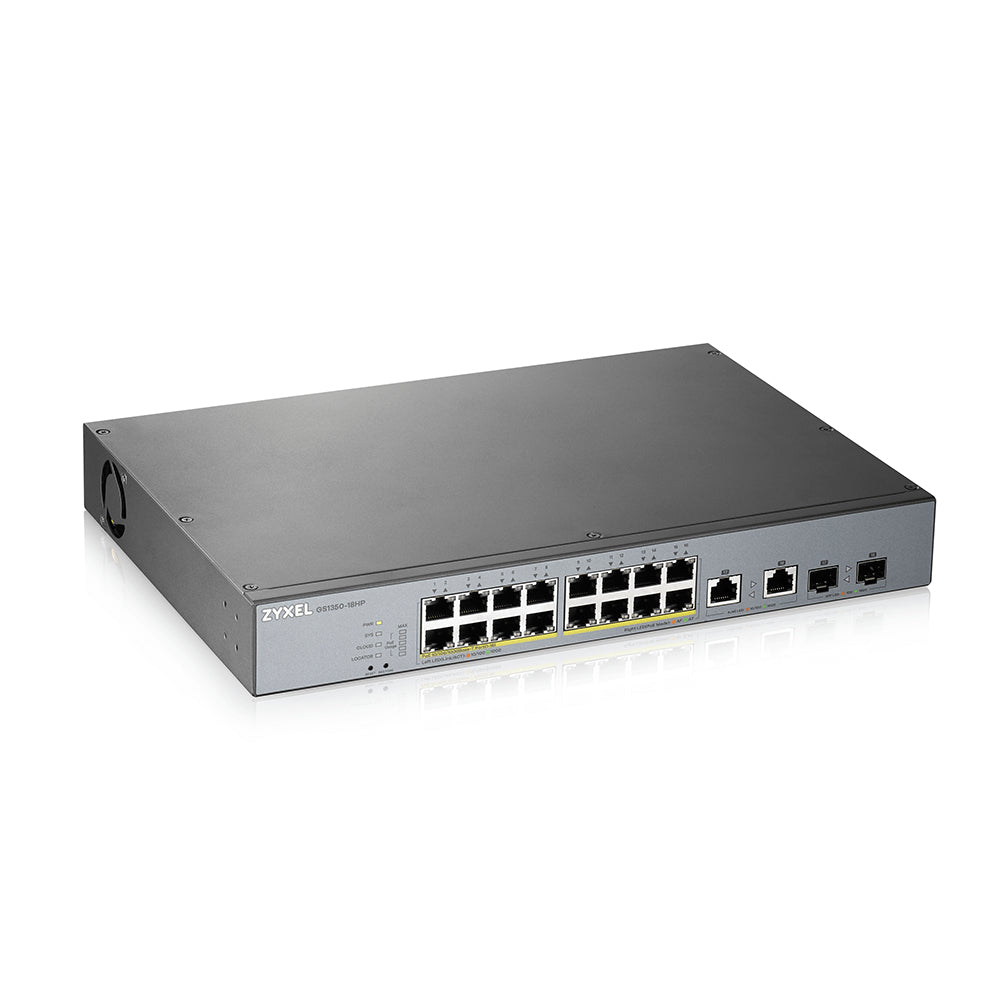 Switch de Rede ZyXEL GS1350-18HP 16xGB PoE 2xSFP 250W
