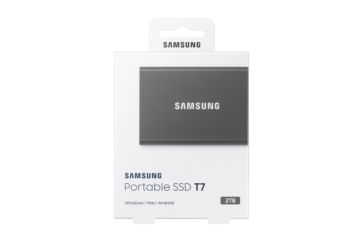 Disco SSD Samsung External T7 2TB / MU-PC2T0T/WW cinzento - imagem 8