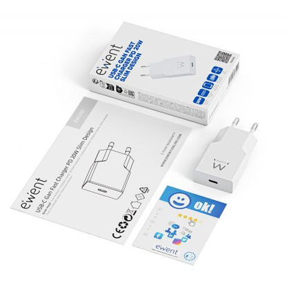 Carregador Ewent EW1310 rápido USB-C 20W Tec.Ganfast - imagem 4