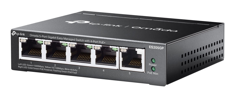 Switch de Rede TP-Link ES205GP 4xGb PoE+ 1xGb 65W Desktop - imagem 7