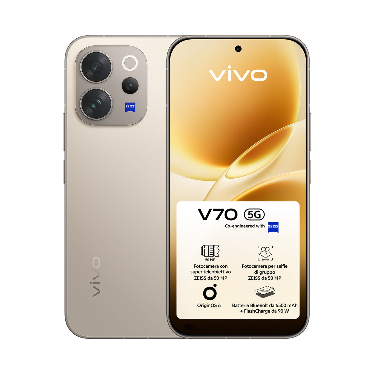 Smartphone Vivo V70 8GB/ 512GB/ 6.59"/ 5G/ cinzento