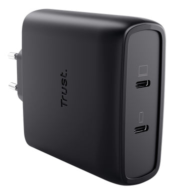 carregador de Pared GaN Trust Maxo 100W/ 2xUSB Tipo-C/Inclui cabo USB Tipo-C/ 100W