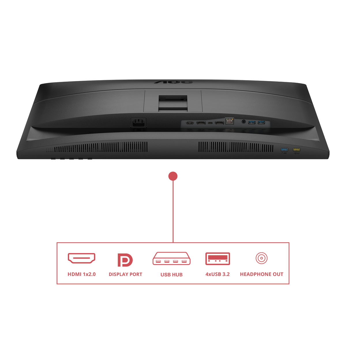 Monitor Profissional AOC Q27E4CV 27"/ QHD / Multimédia / Ajuste em altura