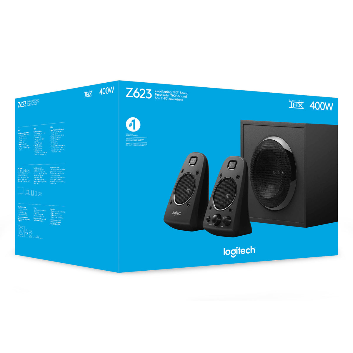 Coluna Logitech Z623 / 980-000403 preto - imagem 12