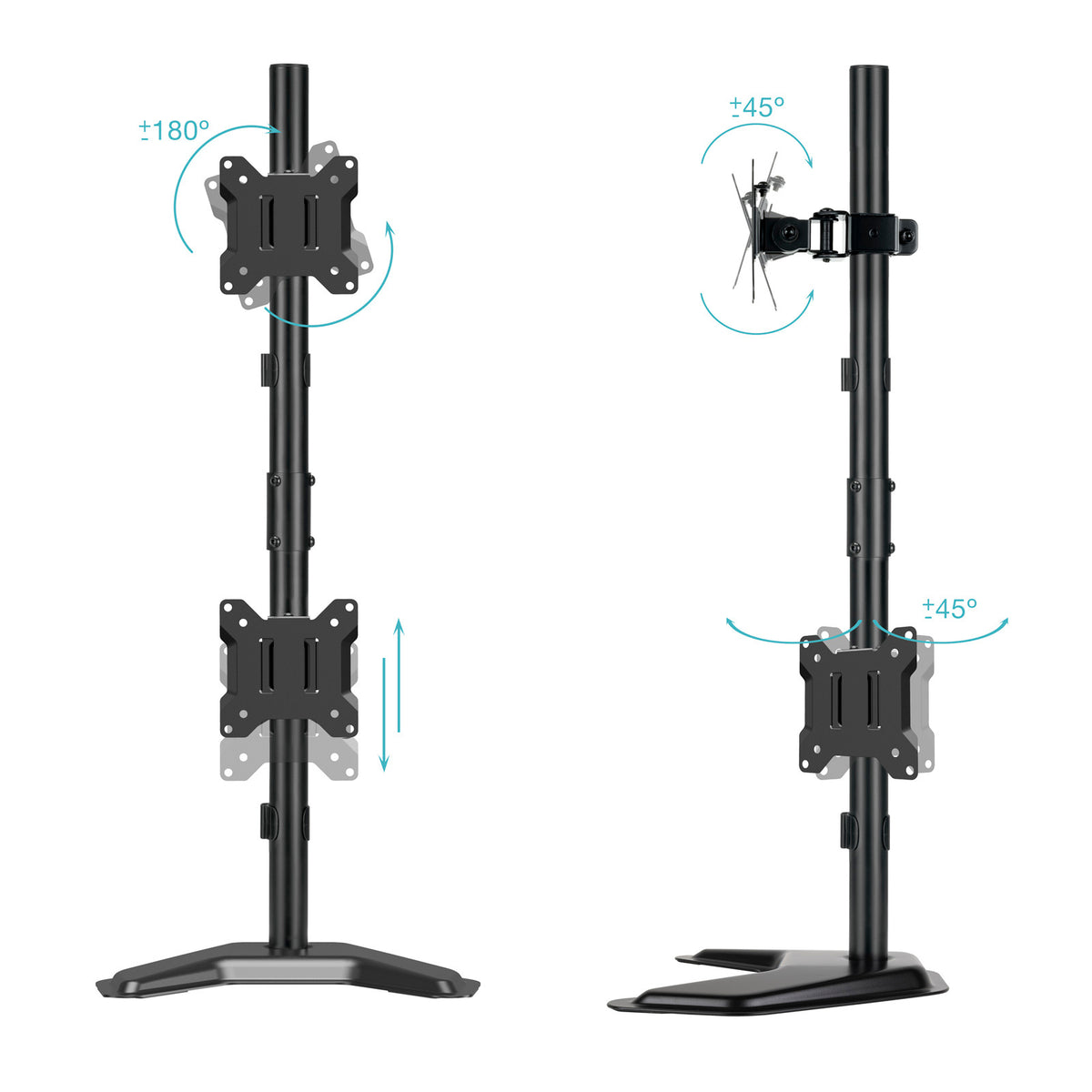 Suporte TV Tooq mesa DB1703TNV-B 2 brazos Vertical - imagem 6