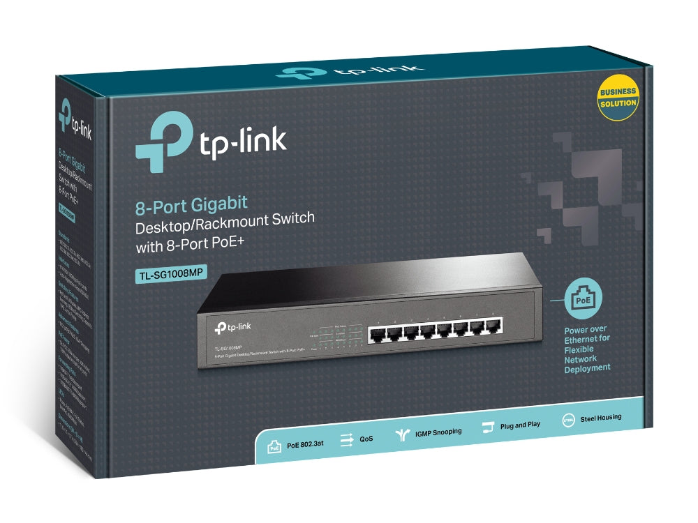 Switch de Rede TP-LINK TL-SG1008MP 8xGB PoE+ - imagem 12