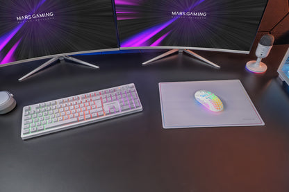 Conjunto Teclado e Rato Mars Gaming Combo MCPWXWES Gaming 3IN1 RGB Branco - imagem 18