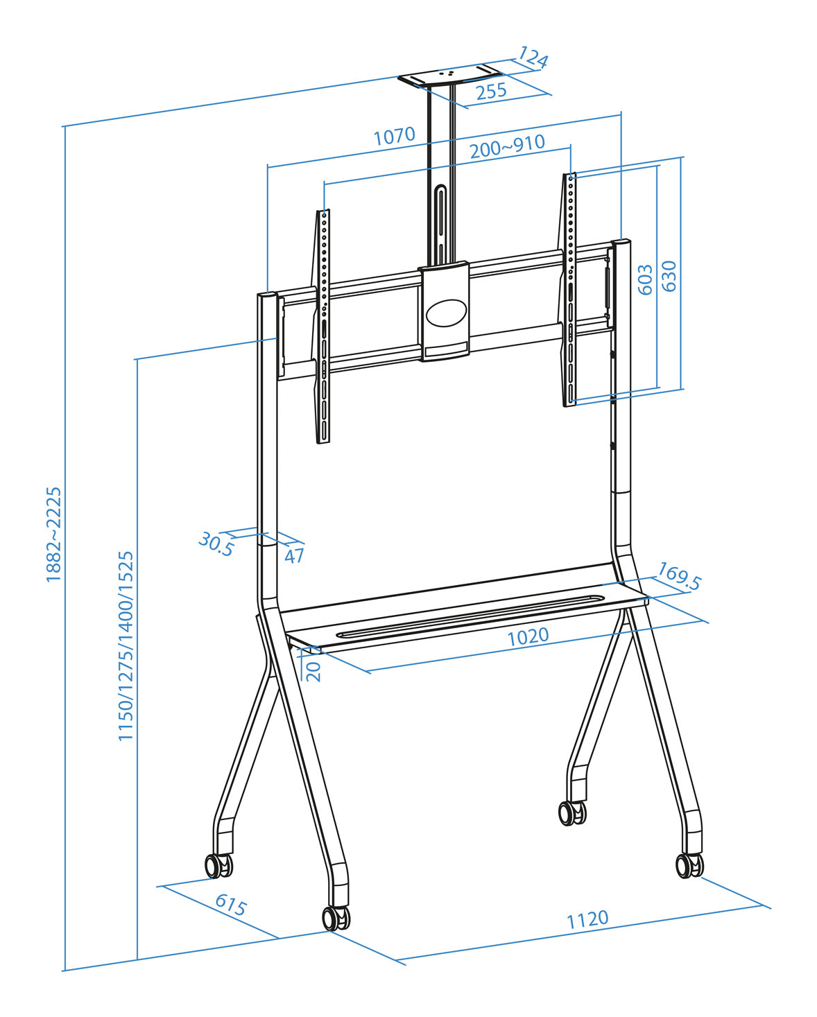 Suporte TV Tooq FS20208M-B suelo iSTAR 55"-100" - imagem 13