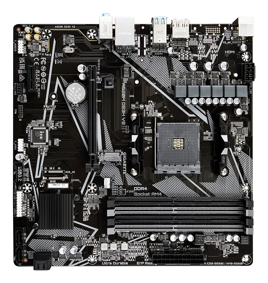 Gigabyte Placa Base A520M DS3H V2 mATX AM4 - imagem 6