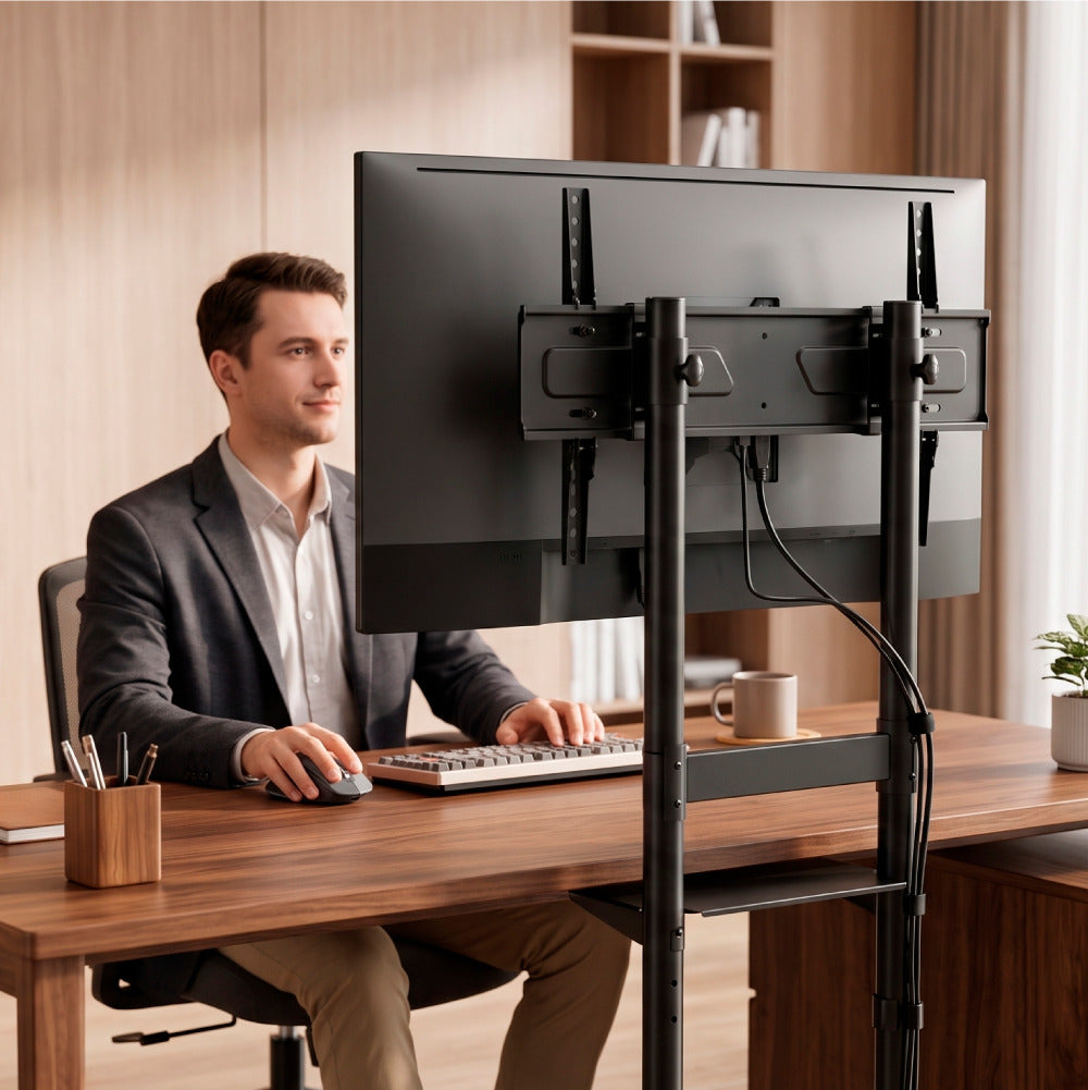 Suporte TV iggual SRTV75 suelo ruedas 32"-75" 70kg - imagem 14
