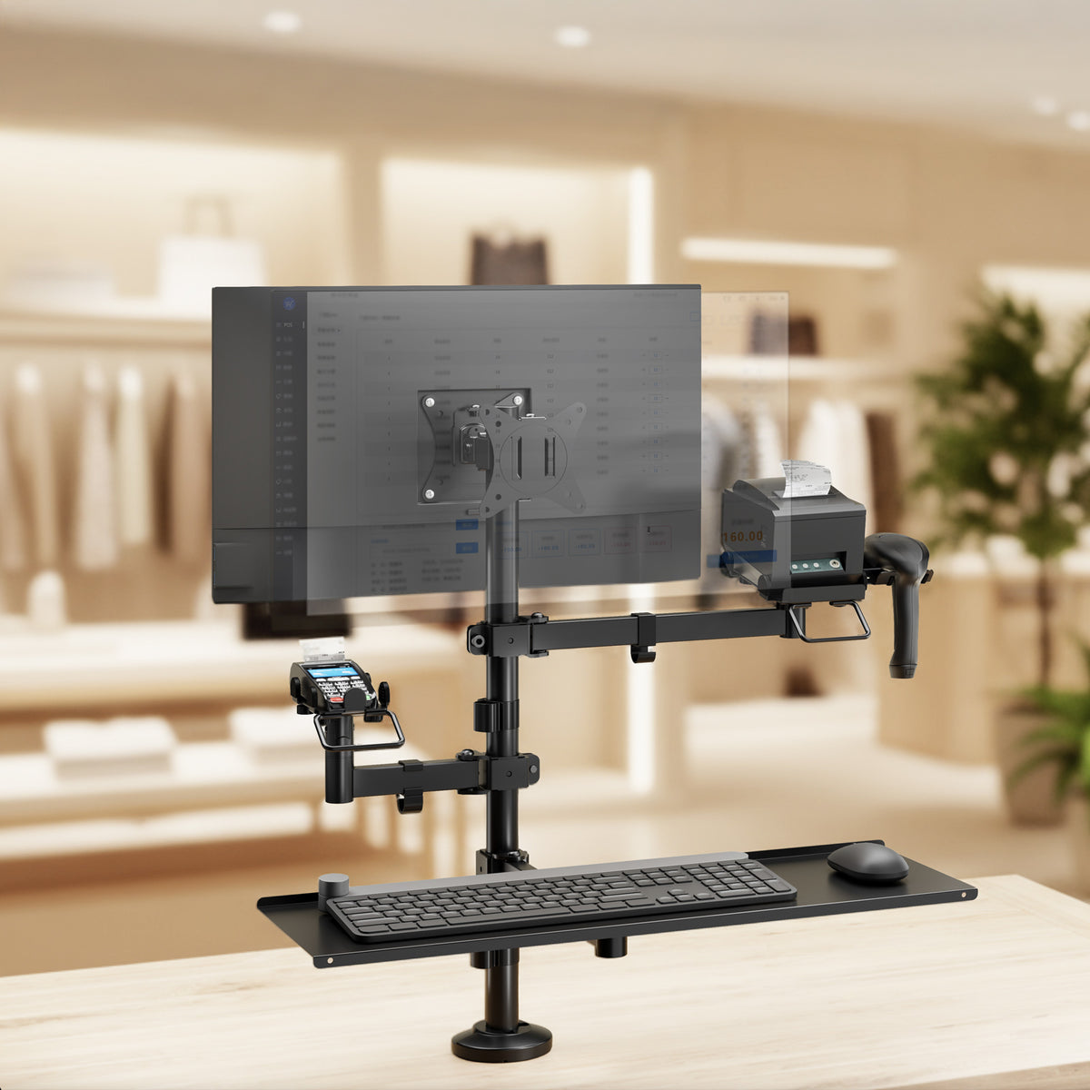 Suporte TV Tooq Mesa TPV-Impressora-Terminal-Lector - imagem 6