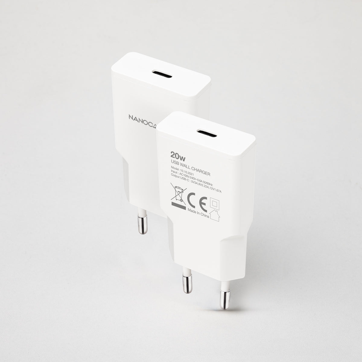 Carregador Nanocable USB-C/PD 20W Branco - imagem 4