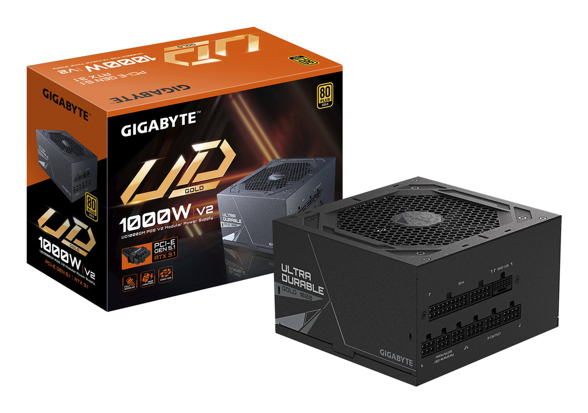 Fonte de Alimentação GIGABYTE UD1000GM PG5 V2 / GP-UD1000GM PG5 V2 preto