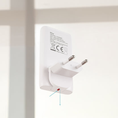 Carregador de Parede Tooq GAN USB-C/PD + USB-A/QC 65W - imagem 7